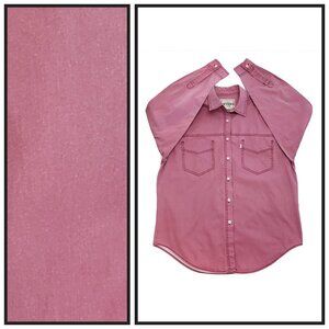 Levi’s Men’s L Vintage 80s Pink Button Up Shirt Made in Korea